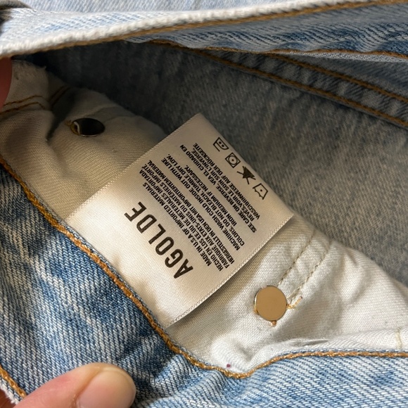 Agolde Criss Cross Relaxed Fit Jeans - Women's Size 31 - Blue - Picture 6 of 12